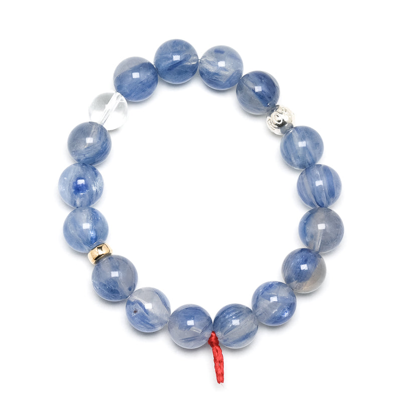 Blue Kyanite in Quartz Bracelet from Brazil | Venusrox