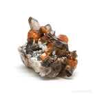 Spessartine Garnet with Smoky Quartz and Orthoclase Natural Cluster from Wushan Spessartine Mine, Tongbei, Yunxiao Co., Zhangzhou Prefecture, Fujian Province, China | Venusrox