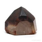 Amethyst with Citrine & Hematite Phantoms in Clear Quartz Polished Point from Cristalina, Goiás, Brazil | Venusrox