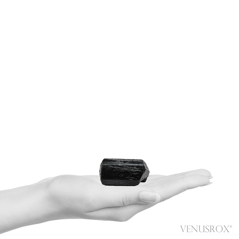 Black Tourmaline Double Terminated Natural Crystal from India | Venusrox