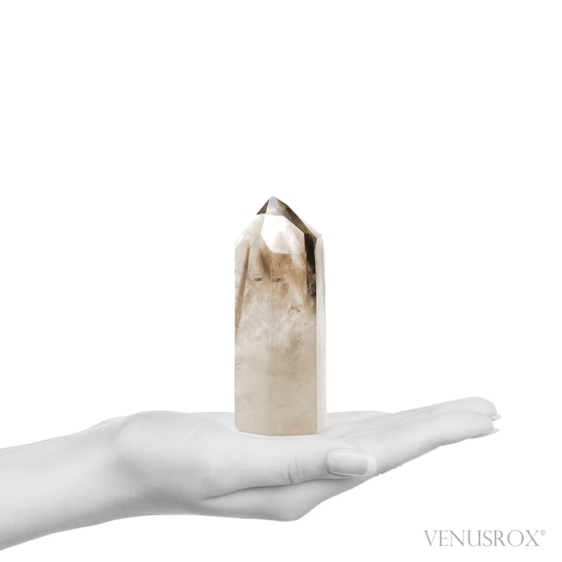 Smoky Phantom Quartz Polished Point from Madagascar | Venusrox
