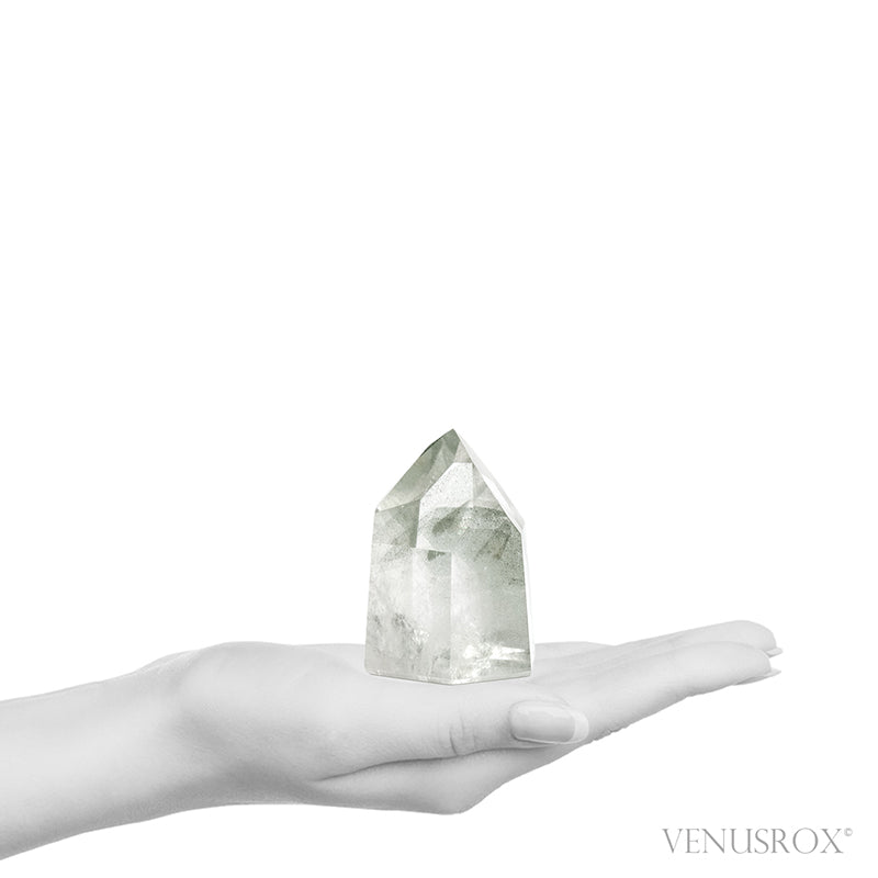 Chlorite Phantom Quartz Polished Point from Brazil | Venusrox