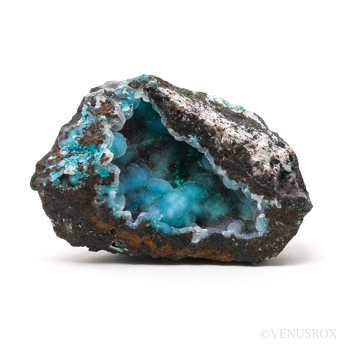 Chrysocolla with Malachite & Quartz Natural Crystal from the Lily Mine, Pisco Umay, Ica, Peru | Venusrox