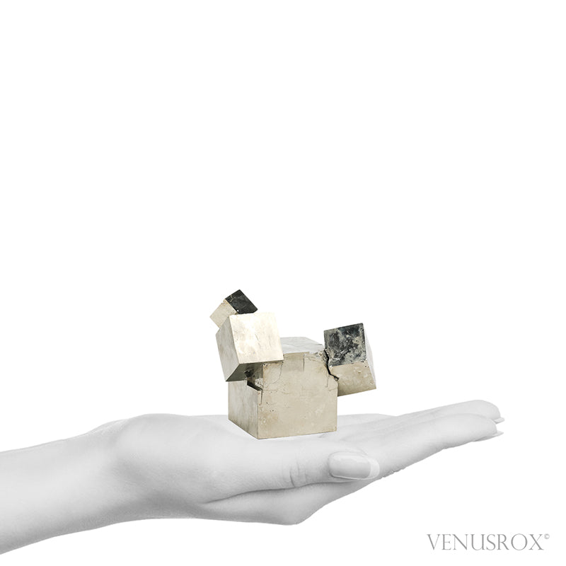 Natural Pyrite Cube Cluster from Navajun, La Rioja, Spain | Venusrox