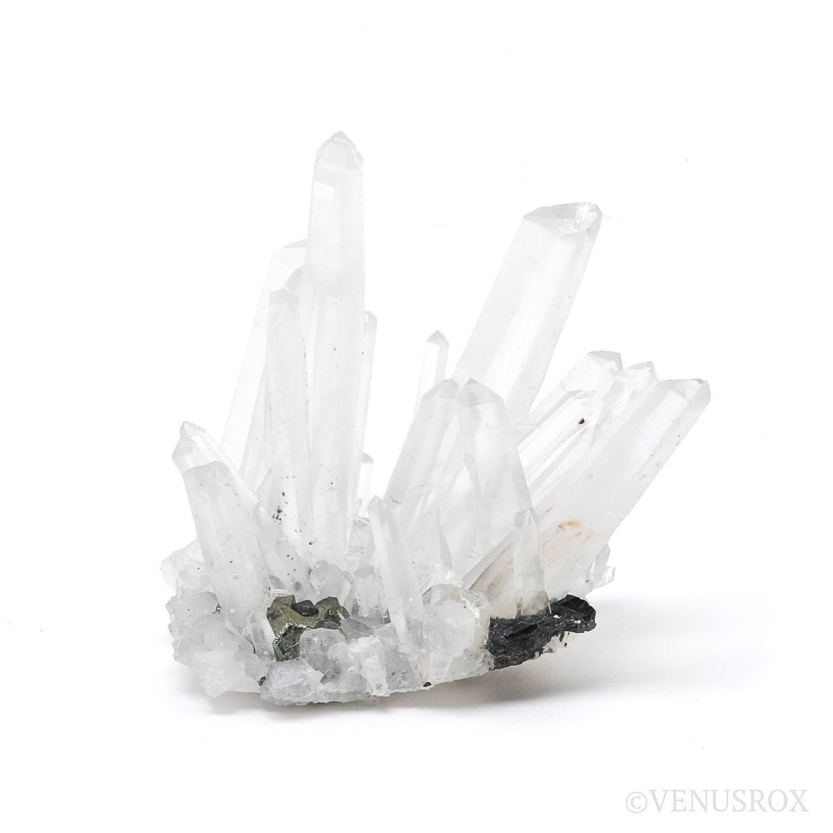 Pyrite with Quartz & Sphalerite Natural Cluster from the Huanzala Mine, Huallanca District, Huanuco Department, Peru | Venusrox