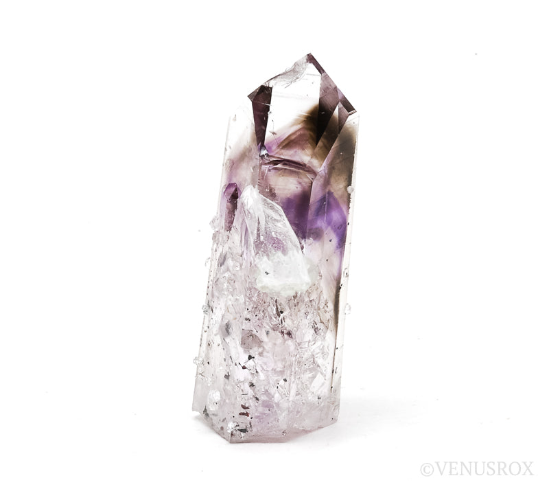 Brandberg Amethyst/Smoky Phantom Quartz with Prehnite Natural Point from the Brandberg Mountains, Namibia | Venusrox