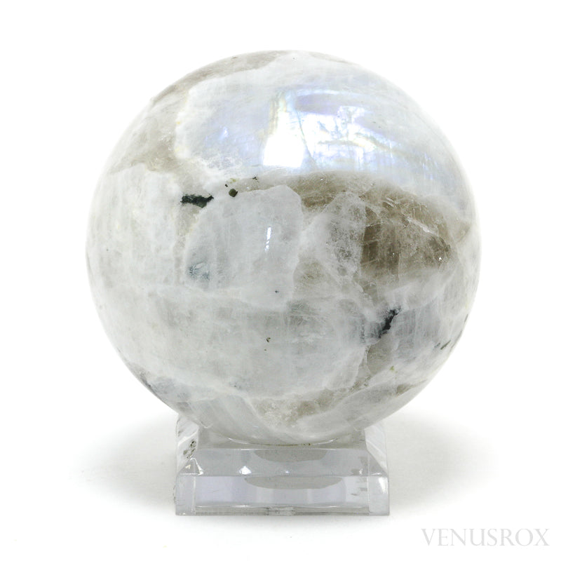 Rainbow Moonstone with Black Tourmaline Polished Sphere from India | Venusrox