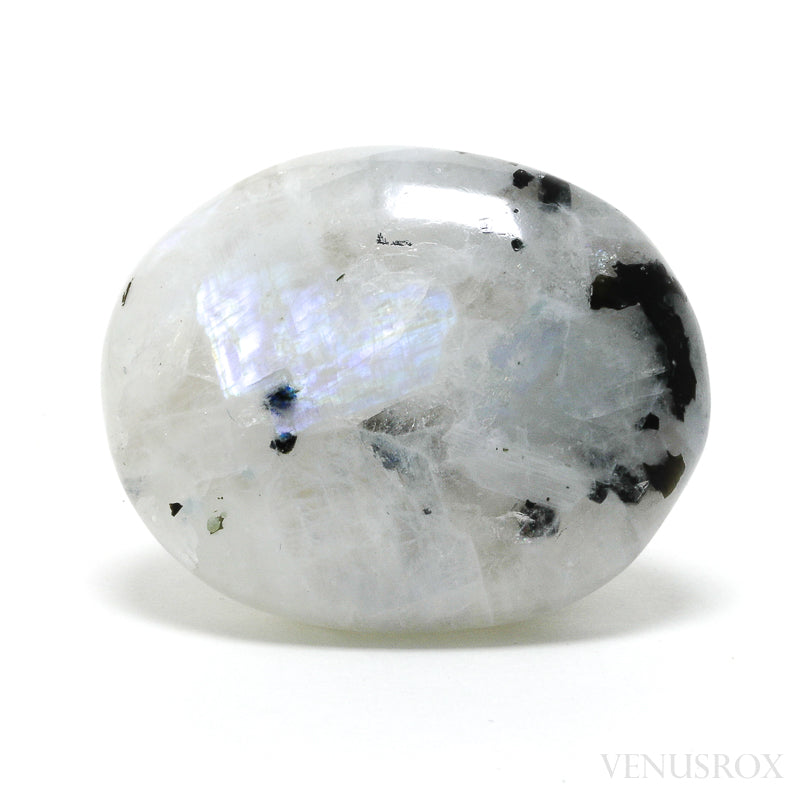 Rainbow Moonstone with Black Tourmaline Polished Crystal from India | Venusrox