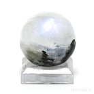 Rainbow Moonstone with Black Tourmaline Polished Sphere from India | Venusrox