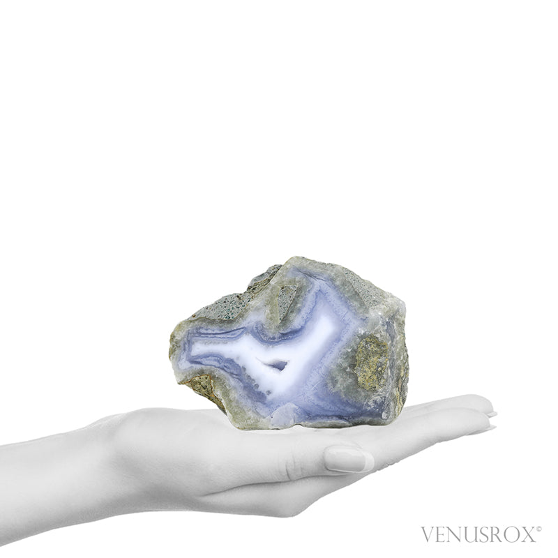 Blue Lace Agate on Matrix Polished/Natural Crystal from Malawi | Venusrox