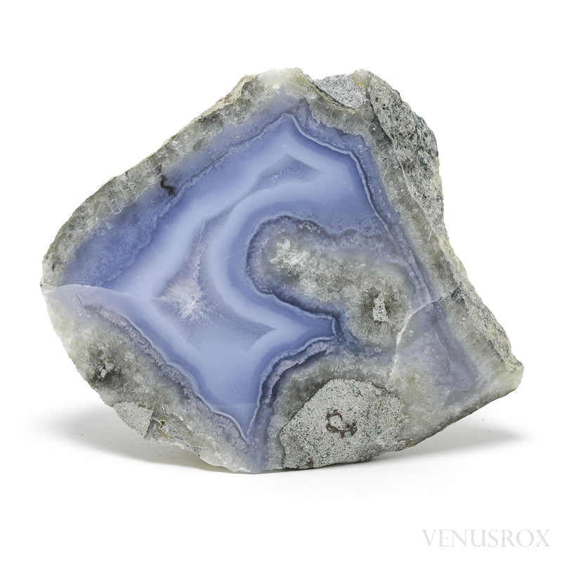 Blue Lace Agate on Matrix Polished/Natural Crystal from Malawi | Venusrox