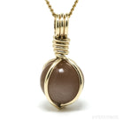 Brown Moonstone Polished Sphere Pendant from India | Venusrox