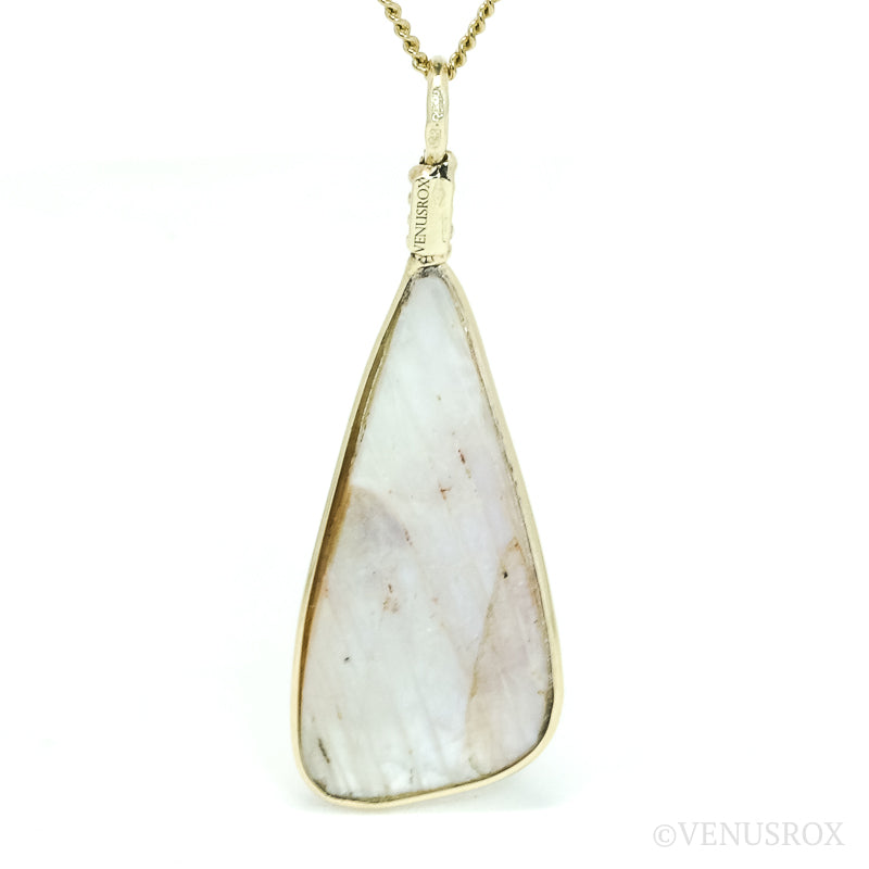 Rainbow Moonstone Polished Crystal Pendant from Chupa, Karelia, Russia | Venusrox