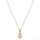 Morganite Polished Cube Pendant from Mozambique | Venusrox