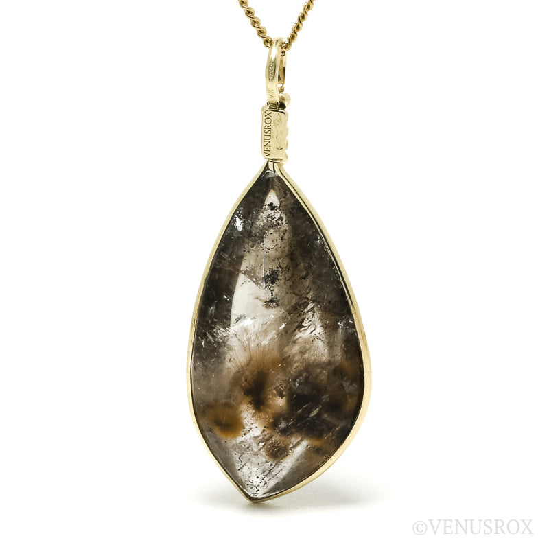 Smoky Quartz with Goethite Polished Crystal Pendant from Kazakhstan | Venusrox