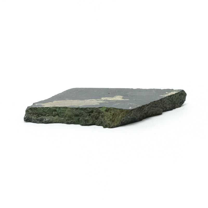 Nuummite Part Polished/Part Natural Slice from Nuuk, Sermersooq, Greenland | Venusrox