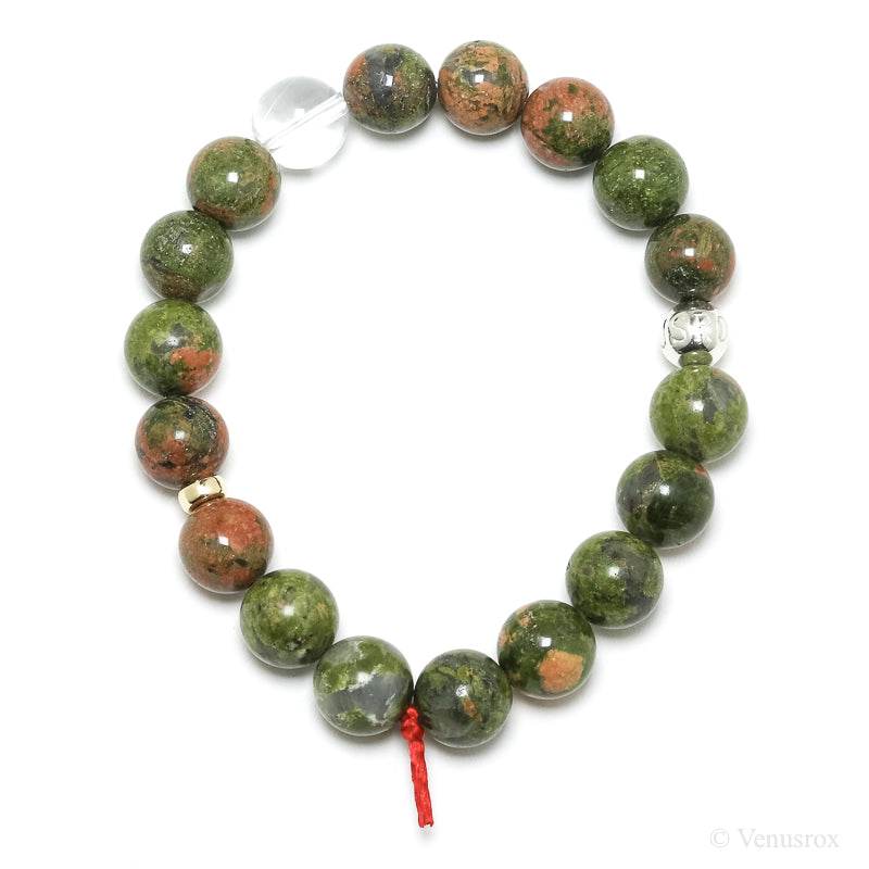  Unakite Bead Bracelet from South Africa | Venusrox