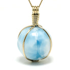 Larimar Polished Crystal Pendant from Dominican Republic, Caribbean Sea | Venusrox