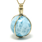 Larimar Polished Crystal Pendant from Dominican Republic, Caribbean Sea | Venusrox