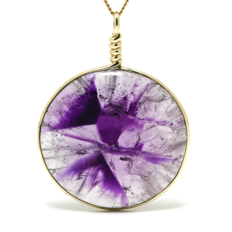 Amethyst Phantom Polished Crystal Pendant from Chennai, Tamil Nadu, India | Venusrox