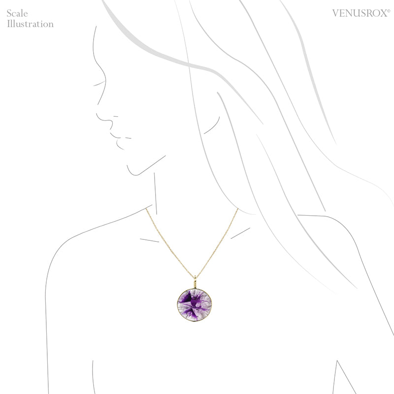Amethyst Phantom Polished Crystal Pendant from Chennai, Tamil Nadu, India | Venusrox
