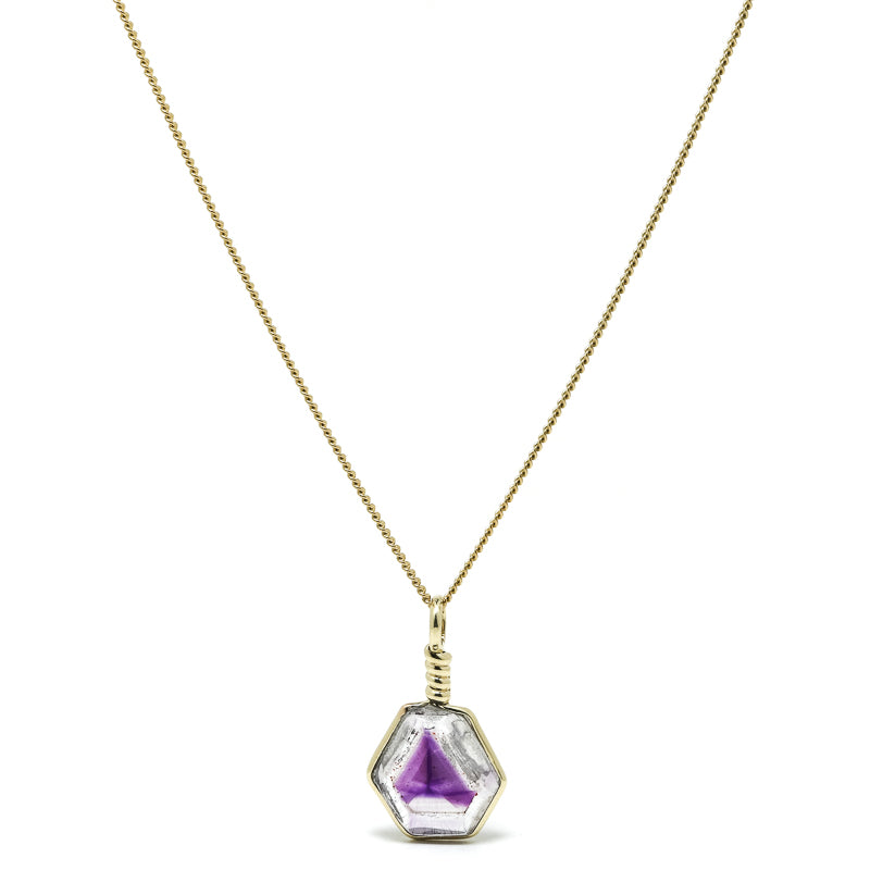 Brandberg Amethyst Quartz Polished Slice Pendant | Venusrox