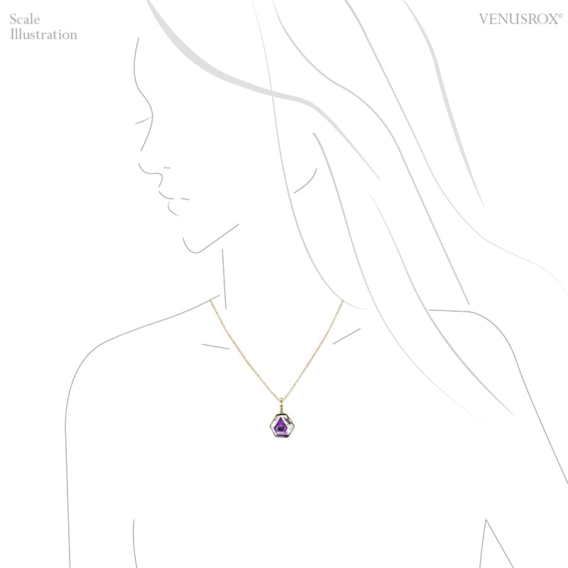 Brandberg Amethyst Quartz Polished Slice Pendant | Venusrox