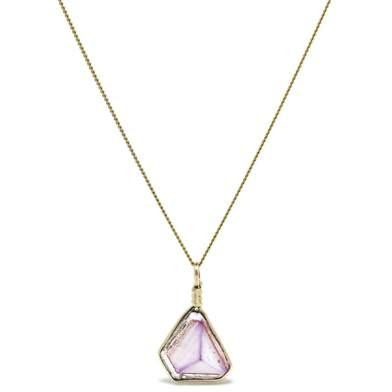 Brandberg Amethyst Quartz Polished Slice Pendant | Venusrox