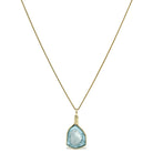 Indicolite (Blue Tourmaline) Polished Slice Pendant from Namibia | Venusrox