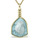 Indicolite (Blue Tourmaline) Polished Slice Pendant from Namibia | Venusrox