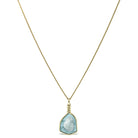 Indicolite (Blue Tourmaline) Polished Slice Pendant from Namibia | Venusrox