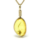 Natural Baltic Amber with Insect Polished Crystal Pendant | Venusrox