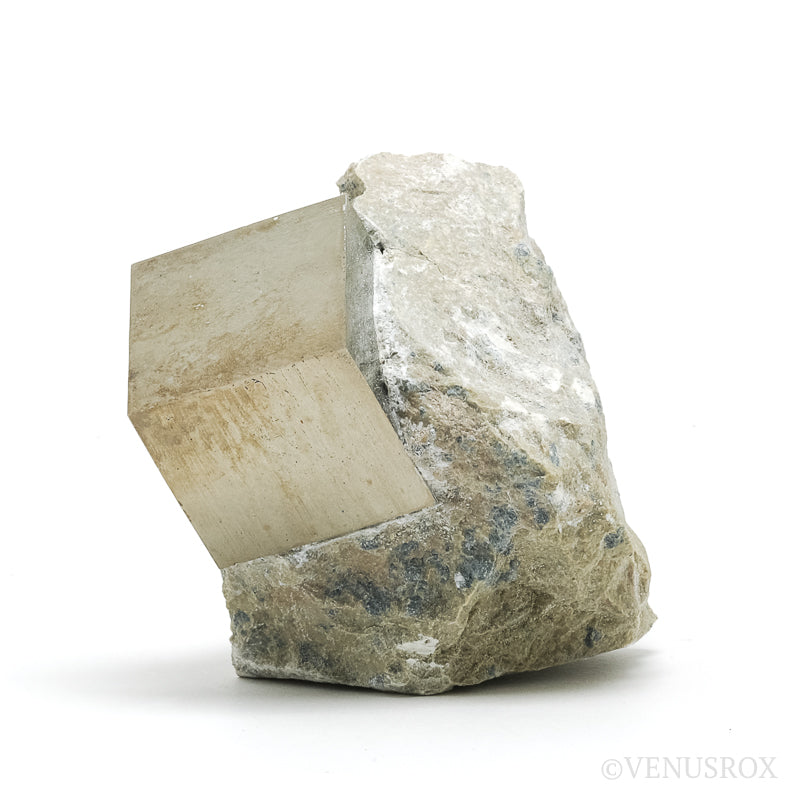 Pyrite Cube in Matrix from Navajun, La Rioja, Spain | Venusrox