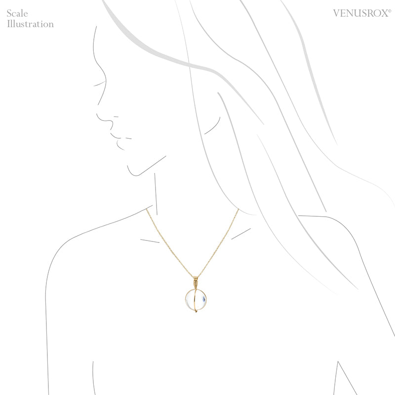 Clear Quartz Sphere Pendant from Brazil | Venusrox