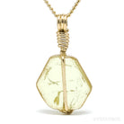 Heliodor Polished Slice Pendant from the Chitinskaya Oblast Mine, Zabaykalski Krai, Siberia, Russia | Venusrox