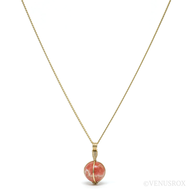 Rhodochrosite Sphere Pendant from Argentina | Venusrox