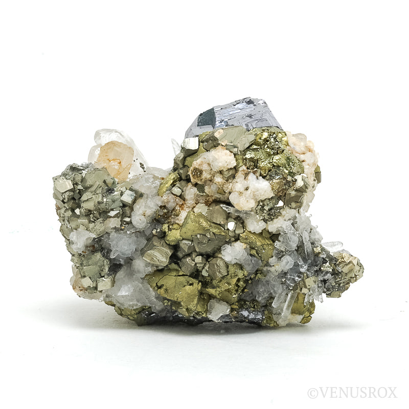 Chalcopyrite with Pyrite, Galena & Quartz Natural Cluster from the Trepča Mining Complex, Trepča Valley, Kosovska Mitrovica, Kosovska Mitrovica District, Kosovo | Venusrox