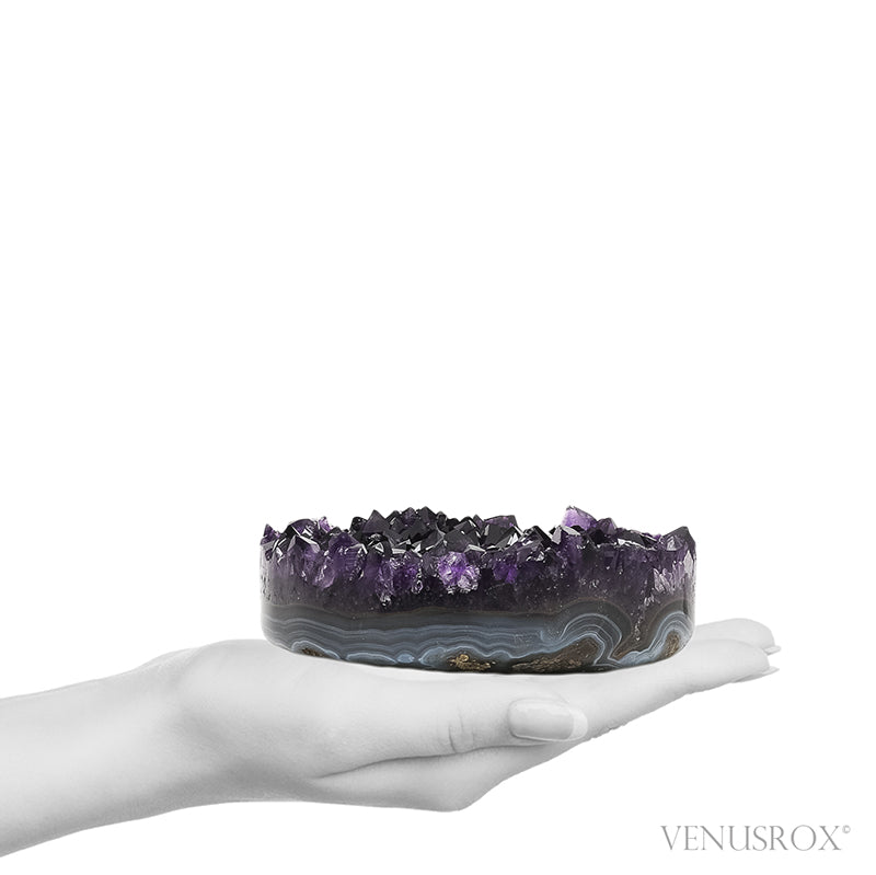 Amethyst with Agate Polished/Natural Cluster from Uruguay | Venusrox