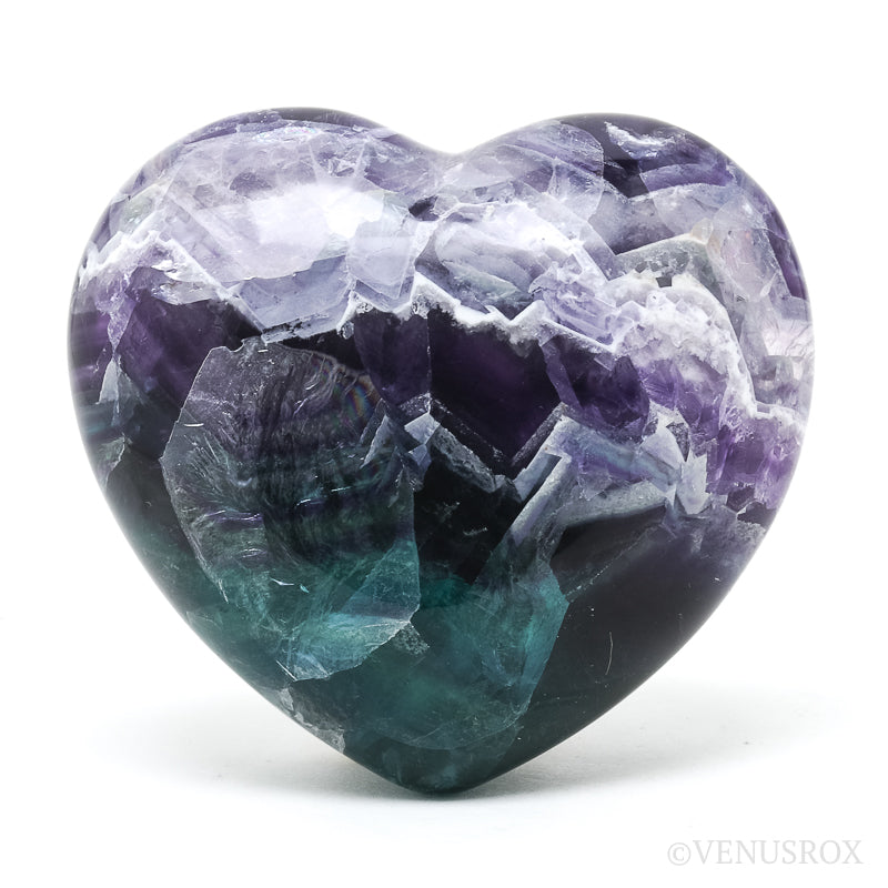 Fluorite Polished Heart from Mexico | Venusrox