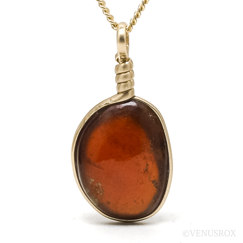 Hessonite Garnet Polished Crystal Pendant from India | Venusrox