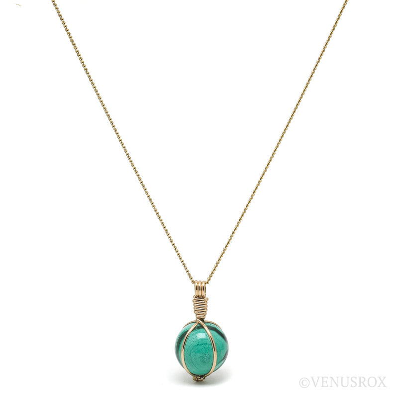 Malachite Polished Sphere Pendant from the Democratic Republic of Congo | Venusrox