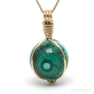 Malachite Polished Sphere Pendant from the Democratic Republic of Congo | Venusrox