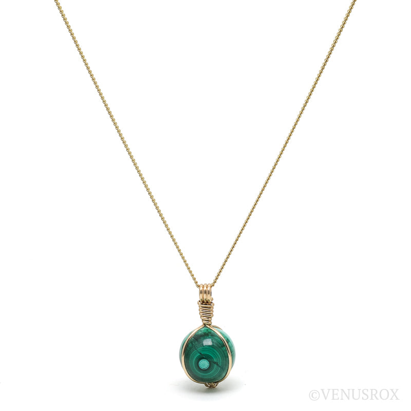 Malachite Polished Sphere Pendant from the Democratic Republic of Congo | Venusrox