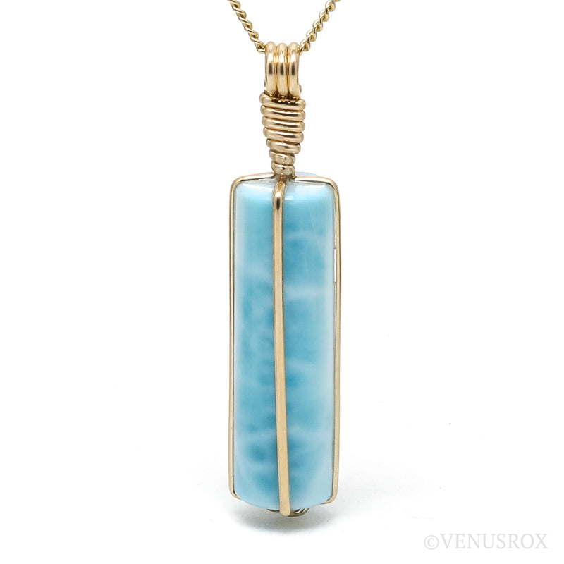 Larimar Polished Crystal Pendant from Dominican Republic, Caribbean Sea | Venusrox