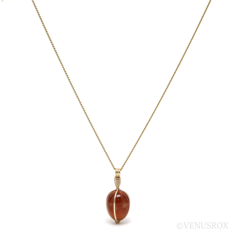 Hessonite Garnet Polished Crystal Pendant from India | Venusrox