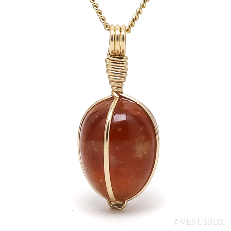 Hessonite Garnet Polished Crystal Pendant from India | Venusrox