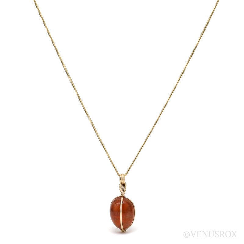 Hessonite Garnet Polished Crystal Pendant from India | Venusrox