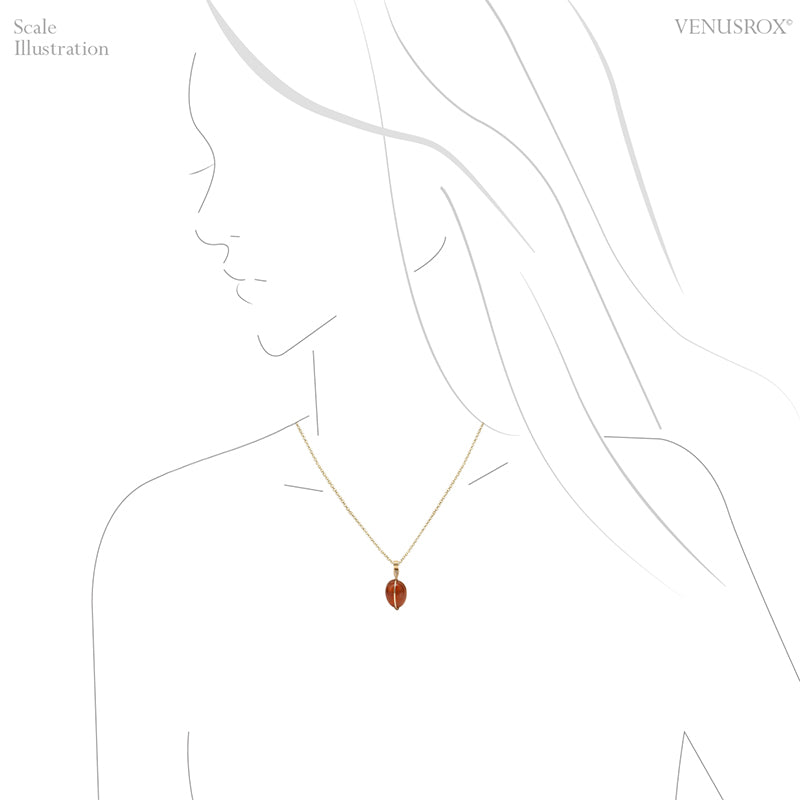 Hessonite Garnet Polished Crystal Pendant from India | Venusrox