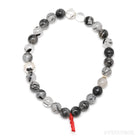 Tourmalinated Quartz Bead Bracelet from Brazil | Venusrox