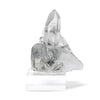 Clear Quartz with Slate Natural Cluster from Piz Beverin, Mathon, Muntogna da Schons, Viamala Region, Grisons, Switzerland, mounted on a stand | Venusrox